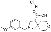 2-(3-METHOXY-BENZYL)-8-OXA-2-AZA-SPIRO[4.5]DECANE-4-CARBOXYLIC ACID HYDROCHLORIDE Struktur