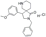 2-BENZYL-4-(3-METHOXYPHENYL)-2,7-DIAZASPIRO[4.5]DECAN-1-ONE HYDROCHLORIDE Struktur