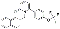 1-(2-NAPHTHYLMETHYL)-6-[4-(TRIFLUOROMETHOXY)PHENYL]PYRIDIN-2(1H)-ONE Struktur