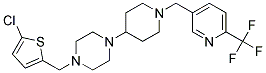 1-[(5-CHLORO-2-THIENYL)METHYL]-4-(1-([6-(TRIFLUOROMETHYL)PYRIDIN-3-YL]METHYL)PIPERIDIN-4-YL)PIPERAZINE Struktur