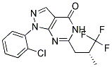 1-(2-CHLOROPHENYL)-6-[(2R)-3,3,3-TRIFLUORO-2-METHYLPROPYL]-1,5-DIHYDRO-4H-PYRAZOLO[3,4-D]PYRIMIDINE-4-ONE Struktur