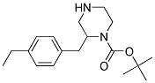 2-(4-ETHYL-BENZYL)-PIPERAZINE-1-CARBOXYLIC ACID TERT-BUTYL ESTER Struktur