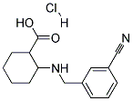 2-(3-CYANO-BENZYLAMINO)-CYCLOHEXANECARBOXYLIC ACID HYDROCHLORIDE Struktur