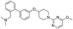 1-(3'-([1-(4-METHOXYPYRIMIDIN-2-YL)PIPERIDIN-4-YL]OXY)BIPHENYL-2-YL)-N,N-DIMETHYLMETHANAMINE Struktur