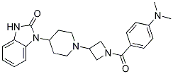 1-(1-(1-[4-(DIMETHYLAMINO)BENZOYL]AZETIDIN-3-YL)PIPERIDIN-4-YL)-1,3-DIHYDRO-2H-BENZIMIDAZOL-2-ONE Struktur