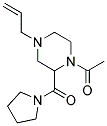 1-ACETYL-4-ALLYL-2-(PYRROLIDIN-1-YLCARBONYL)PIPERAZINE Struktur