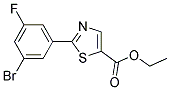 2-(3-BROMO-5-FLUORO-PHENYL)-THIAZOLE-5-CARBOXYLIC ACID ETHYL ESTER Struktur