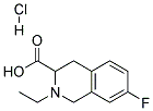 2-ETHYL-7-FLUORO-1,2,3,4-TETRAHYDRO-ISOQUINOLINE-3-CARBOXYLIC ACID HYDROCHLORIDE Struktur