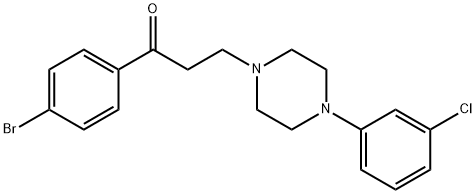 1-(4-BROMOPHENYL)-3-[4-(3-CHLOROPHENYL)PIPERAZINO]-1-PROPANONE Struktur