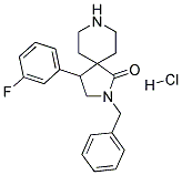 2-BENZYL-4-(3-FLUOROPHENYL)-2,8-DIAZASPIRO[4.5]DECAN-1-ONE HYDROCHLORIDE Struktur