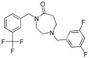 1-(3,5-DIFLUOROBENZYL)-4-[3-(TRIFLUOROMETHYL)BENZYL]-1,4-DIAZEPAN-5-ONE Struktur