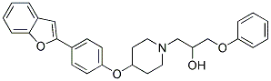 1-(4-[4-(1-BENZOFURAN-2-YL)PHENOXY]PIPERIDIN-1-YL)-3-PHENOXYPROPAN-2-OL Struktur