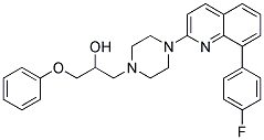 1-(4-[8-(4-FLUOROPHENYL)QUINOLIN-2-YL]PIPERAZIN-1-YL)-3-PHENOXYPROPAN-2-OL Struktur