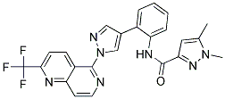 1,5-DIMETHYL-N-(2-(1-[2-(TRIFLUOROMETHYL)-1,6-NAPHTHYRIDIN-5-YL]-1H-PYRAZOL-4-YL)PHENYL)-1H-PYRAZOLE-3-CARBOXAMIDE Struktur