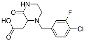 [1-(4-CHLORO-3-FLUORO-BENZYL)-3-OXO-PIPERAZIN-2-YL]-ACETIC ACID Struktur