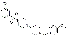 1-[1-(4-METHOXYBENZYL)PIPERIDIN-4-YL]-4-[(3-METHOXYPHENYL)SULFONYL]PIPERAZINE Struktur