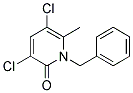 1-BENZYL-3,5-DICHLORO-6-METHYL-1H-PYRIDIN-2-ONE Struktur