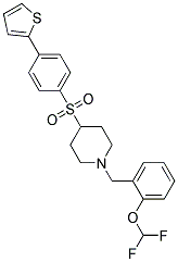 1-[2-(DIFLUOROMETHOXY)BENZYL]-4-([4-(2-THIENYL)PHENYL]SULFONYL)PIPERIDINE Struktur