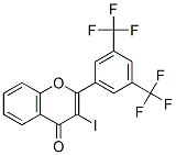 2-(3,5-BIS-TRIFLUOROMETHYL-PHENYL)-3-IODO-CHROMEN-4-ONE Struktur