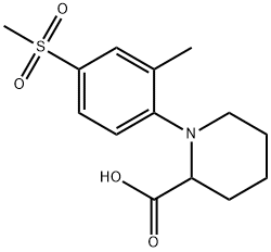 1-[(2-METHYL-4-METHYLSULFONYL)PHENYL]PIPERIDINE-2-CARBOXYLIC ACID Struktur