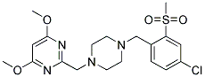 2-((4-[4-CHLORO-2-(METHYLSULFONYL)BENZYL]PIPERAZIN-1-YL)METHYL)-4,6-DIMETHOXYPYRIMIDINE Struktur