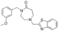 1-(1,3-BENZOTHIAZOL-2-YLMETHYL)-4-(3-METHOXYBENZYL)-1,4-DIAZEPAN-5-ONE Struktur