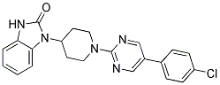 1-(1-[5-(4-CHLOROPHENYL)PYRIMIDIN-2-YL]PIPERIDIN-4-YL)-1,3-DIHYDRO-2H-BENZIMIDAZOL-2-ONE Struktur