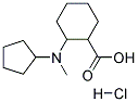 2-(CYCLOPENTYLMETHYL-AMINO)-CYCLOHEXANECARBOXYLIC ACID HYDROCHLORIDE Struktur