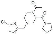 1-ACETYL-4-[(5-CHLORO-2-THIENYL)METHYL]-2-(PYRROLIDIN-1-YLCARBONYL)PIPERAZINE Struktur