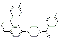 2-[4-(4-FLUOROBENZOYL)PIPERAZIN-1-YL]-8-(4-METHYLPHENYL)QUINOLINE Struktur