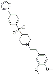 1-[2-(3,4-DIMETHOXYPHENYL)ETHYL]-4-([4-(2-FURYL)PHENYL]SULFONYL)PIPERIDINE Struktur