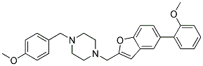 1-(4-METHOXYBENZYL)-4-([5-(2-METHOXYPHENYL)-1-BENZOFURAN-2-YL]METHYL)PIPERAZINE Struktur