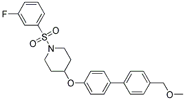 1-[(3-FLUOROPHENYL)SULFONYL]-4-([4'-(METHOXYMETHYL)BIPHENYL-4-YL]OXY)PIPERIDINE Struktur