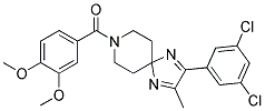 2-(3,5-DICHLOROPHENYL)-8-(3,4-DIMETHOXYBENZOYL)-3-METHYL-1,4,8-TRIAZASPIRO[4.5]DECA-1,3-DIENE Struktur