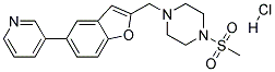 1-(METHYLSULFONYL)-4-[(5-PYRIDIN-3-YL-1-BENZOFURAN-2-YL)METHYL]PIPERAZINE HYDROCHLORIDE Struktur