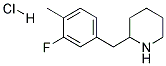 2-(3-FLUORO-4-METHYL-BENZYL)-PIPERIDINE HYDROCHLORIDE Struktur