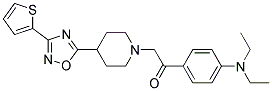 1-[4-(DIETHYLAMINO)PHENYL]-2-(4-[3-(2-THIENYL)-1,2,4-OXADIAZOL-5-YL]PIPERIDIN-1-YL)ETHANONE Struktur