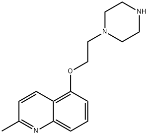 2-METHYL-5-(2-PIPERAZIN-1-YL-ETHOXY)-QUINOLINE Struktur