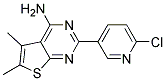 2-(6-CHLOROPYRIDIN-3-YL)-5,6-DIMETHYLTHIENO[2,3-D]PYRIMIDIN-4-AMINE Struktur