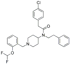 2-(4-CHLOROPHENYL)-N-(1-[2-(DIFLUOROMETHOXY)BENZYL]PIPERIDIN-4-YL)-N-(2-PHENYLETHYL)ACETAMIDE Struktur