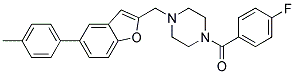 1-(4-FLUOROBENZOYL)-4-([5-(4-METHYLPHENYL)-1-BENZOFURAN-2-YL]METHYL)PIPERAZINE Struktur