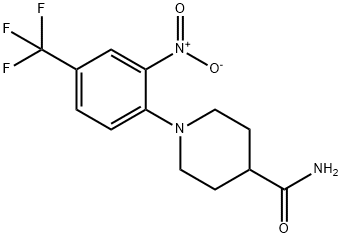 1-[2-NITRO-4-(TRIFLUOROMETHYL)PHENYL]PIPERIDINE-4-CARBOXAMIDE Struktur