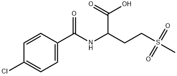 2-[(4-CHLOROBENZOYL)AMINO]-4-(METHYLSULFONYL)BUTANOIC ACID Struktur