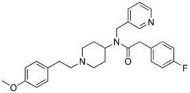 2-(4-FLUOROPHENYL)-N-(1-[2-(4-METHOXYPHENYL)ETHYL]PIPERIDIN-4-YL)-N-(PYRIDIN-3-YLMETHYL)ACETAMIDE Struktur