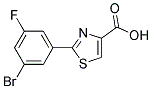 2-(3-BROMO-5-FLUORO-PHENYL)-THIAZOLE-4-CARBOXYLIC ACID Struktur