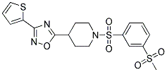 1-([3-(METHYLSULFONYL)PHENYL]SULFONYL)-4-[3-(2-THIENYL)-1,2,4-OXADIAZOL-5-YL]PIPERIDINE Struktur