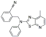 2-([(7-METHYL[1,3]THIAZOLO[5,4-B]PYRIDIN-2-YL)(PHENYL)AMINO]METHYL)BENZONITRILE Struktur