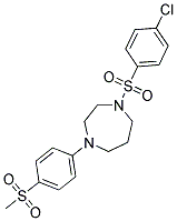 1-[(4-CHLOROPHENYL)SULFONYL]-4-[4-(METHYLSULFONYL)PHENYL]-1,4-DIAZEPANE Struktur