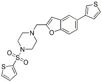 1-([5-(3-THIENYL)-1-BENZOFURAN-2-YL]METHYL)-4-(2-THIENYLSULFONYL)PIPERAZINE Struktur