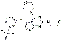 2,4-DI-MORPHOLIN-4-YL-5-(3-TRIFLUOROMETHYL-BENZYL)-5H-PYRROLO[3,2-D]PYRIMIDINE Struktur